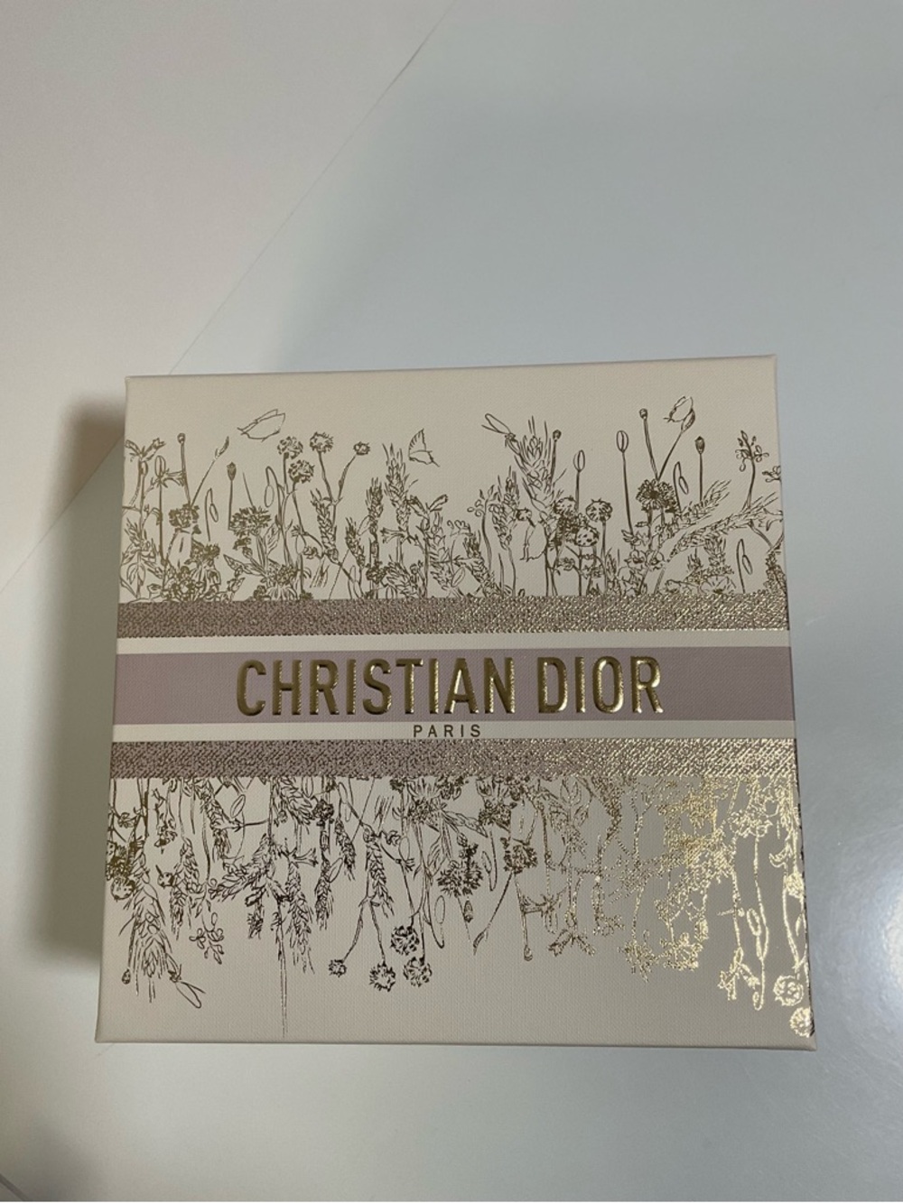 New Christian Dior Cream Gold Mauve empty Gift Box for Mother’s Day 8.5”x8.5”x4”